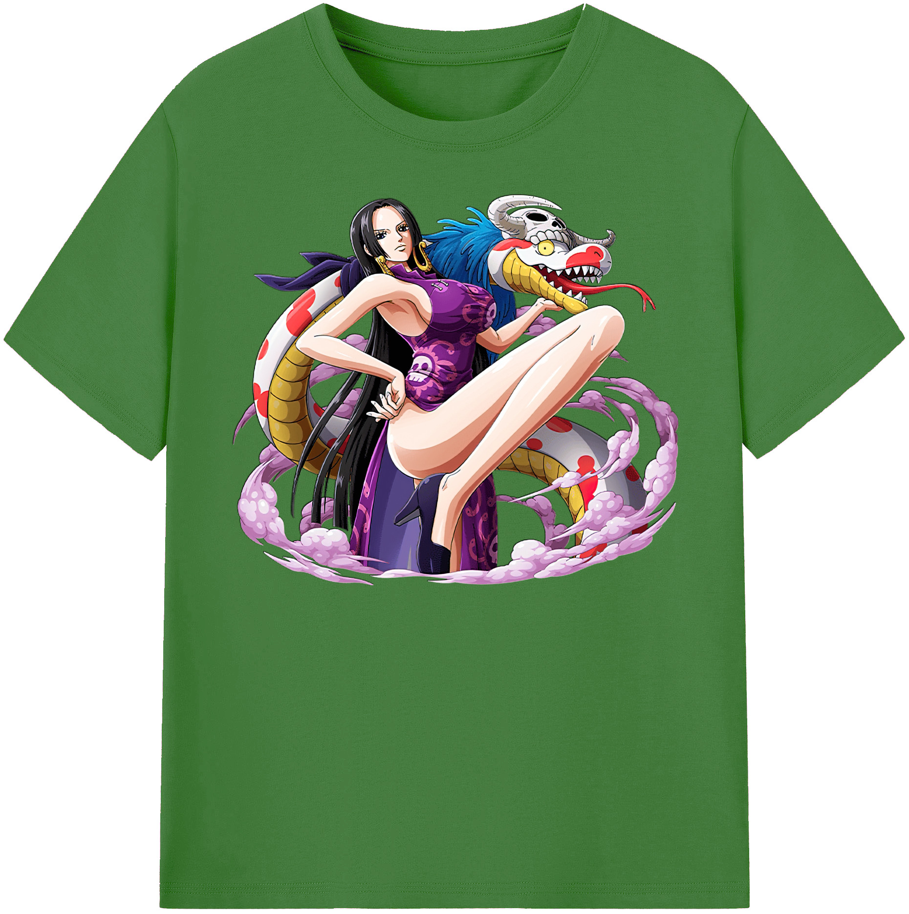 ワンピース ボア・ハンコック ONE PIECE Boa·Hancock レディースカジュアルプリントTシャツ（綿100％）